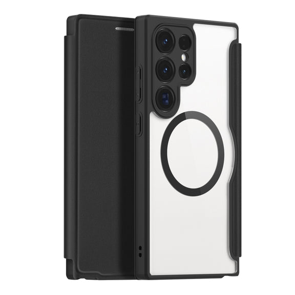 For Samsung Galaxy S24 Ultra 5G DUX DUCIS Skin X Pro Series Magsafe PC + TPU Phone Leather Case(Black)