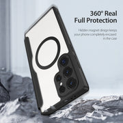 For Samsung Galaxy S24 Ultra 5G DUX DUCIS Skin X Pro Series Magsafe PC + TPU Phone Leather Case(Black)