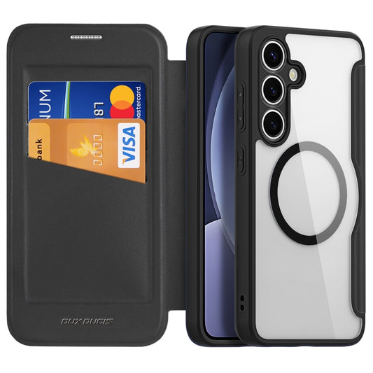 For Samsung Galaxy S25 5G DUX DUCIS Skin X Pro Series Magsafe PC + TPU Phone Leather Case(Black) - free shipping - PMC Jewellery - Order now!