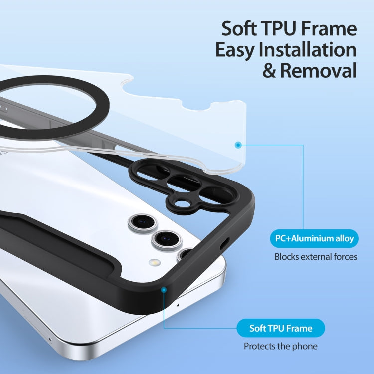 For Samsung Galaxy S25 5G DUX DUCIS Skin X Pro Series Magsafe PC + TPU Phone Leather Case(Black) - free shipping - PMC Jewellery - Order now!