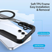 For Samsung Galaxy S25 5G DUX DUCIS Skin X Pro Series Magsafe PC + TPU Phone Leather Case(Black)