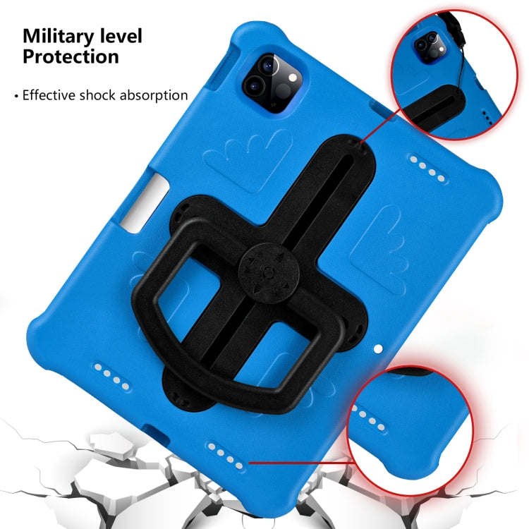 For iPad Air 11 2024 Shield 360 Rotation Handle EVA Shockproof PC Tablet Case(Blue Black) - iPad Air 11 2024 Cases by PMC TechLife | Online Shopping South Africa | PMC TechLife | Buy Now Pay Later Mobicred