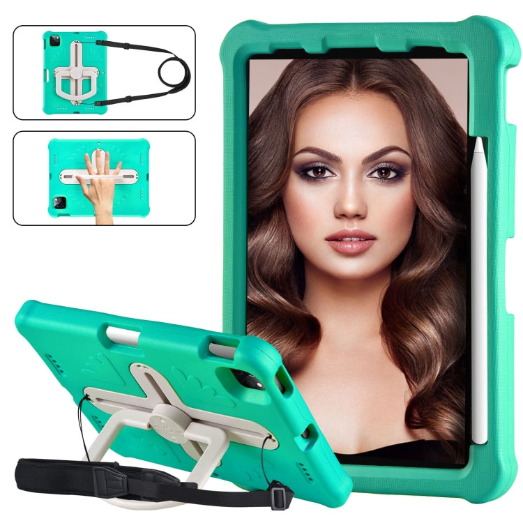 For iPad Air 11 2024  / 2025 Shield 360 Rotation Handle EVA Shockproof PC Tablet Case(Mint Green Beige) - iPad Air 11 2025 / 2024 Cases by PMC TechLife | Online Shopping South Africa | PMC TechLife | Buy Now Pay Later Mobicred