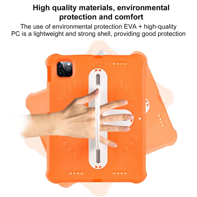 For iPad Air 11 2024 Shield 360 Rotation Handle EVA Shockproof PC Tablet Case(Orange Beige) - iPad Air 11 2024 Cases by PMC TechLife | Online Shopping South Africa | PMC TechLife | Buy Now Pay Later Mobicred