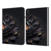 For Samsung Galaxy Tab S9 Crystal Texture Painted Leather Tablet Case(Purple Lotus)