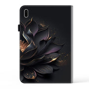 For Samsung Galaxy Tab S9 Crystal Texture Painted Leather Tablet Case(Purple Lotus)