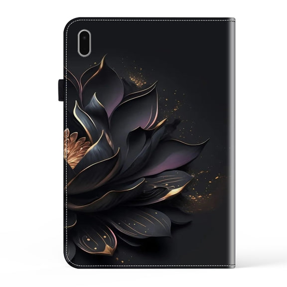 For Samsung Galaxy Tab S9 Crystal Texture Painted Leather Tablet Case(Purple Lotus)