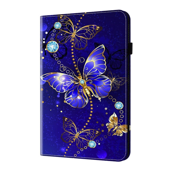 For Samsung Galaxy Tab S9 Crystal Texture Painted Leather Tablet Case(Diamond Butterflies)