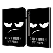 For Samsung Galaxy Tab S7+ / S8+ / S9+ Crystal Texture Painted Leather Tablet Case(Dont Touch My Phone)
