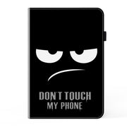 For Samsung Galaxy Tab S7+ / S8+ / S9+ Crystal Texture Painted Leather Tablet Case(Dont Touch My Phone)