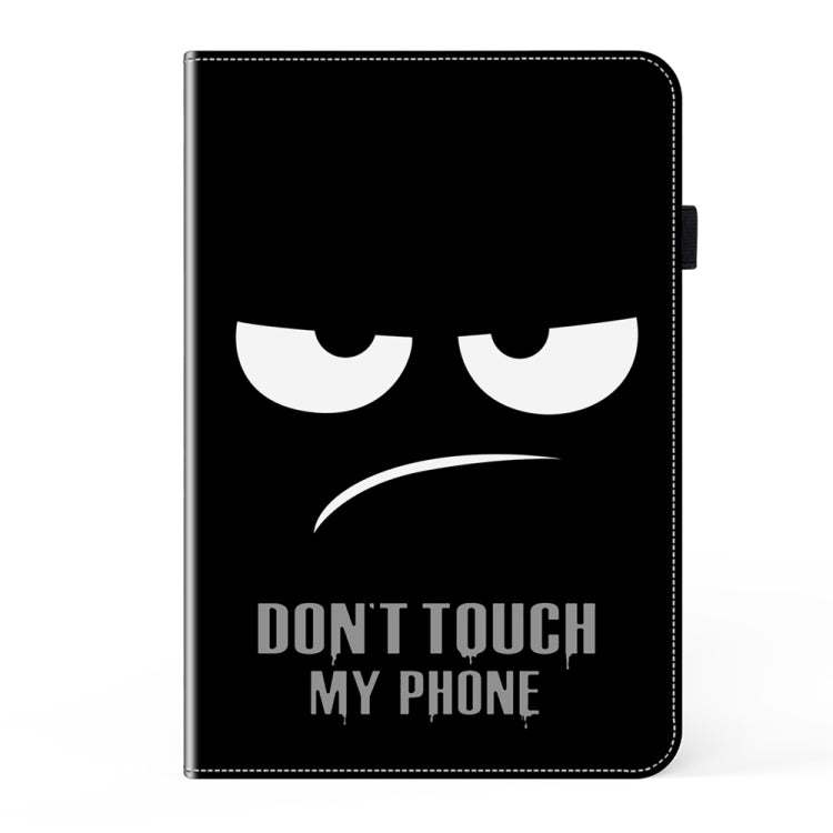 For Samsung Galaxy Tab S7+ / S8+ / S9+ Crystal Texture Painted Leather Tablet Case(Dont Touch My Phone)