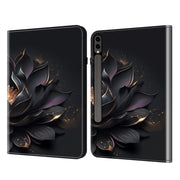 For Samsung Galaxy Tab S7+ / S8+ / S9+ Crystal Texture Painted Leather Tablet Case(Purple Lotus)