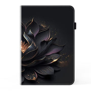 For Samsung Galaxy Tab S7+ / S8+ / S9+ Crystal Texture Painted Leather Tablet Case(Purple Lotus)