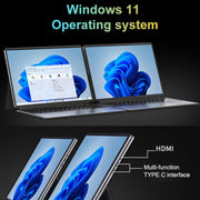 Pipo W14 14.1 inch 2 in 1 Tablet PC, 16GB+256GB, Windows 11 Intel Alder Lake N100 Quad Core, with Keyboard Leather Case