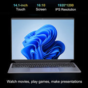 Pipo W14 14.1 inch 2 in 1 Tablet PC, 16GB+256GB, Windows 11 Intel Alder Lake N100 Quad Core, with Keyboard Leather Case