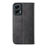 For Motorola Moto G Stylus 5G 2024 Cubic Grid Calf Texture Magnetic Leather Phone Case(Black)
