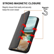 For Motorola Moto G Stylus 5G 2024 Cubic Grid Calf Texture Magnetic Leather Phone Case(Black)