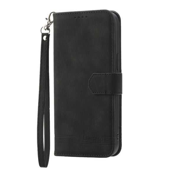 For Motorola Moto G Stylus 5G 2024 Dierfeng Dream Line TPU + PU Leather Phone Case(Black)
