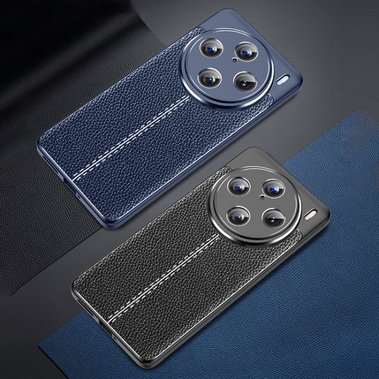 For vivo X100 Pro Litchi Texture Shockproof TPU Phone Case(Black) - vivo Tempered Glass by imak | Online Shopping South Africa | PMC TechLife | Buy Now Pay Later Mobicred