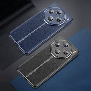 For vivo X100 Pro Litchi Texture Shockproof TPU Phone Case(Blue)