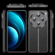 For vivo X100 Pro Litchi Texture Shockproof TPU Phone Case(Blue)