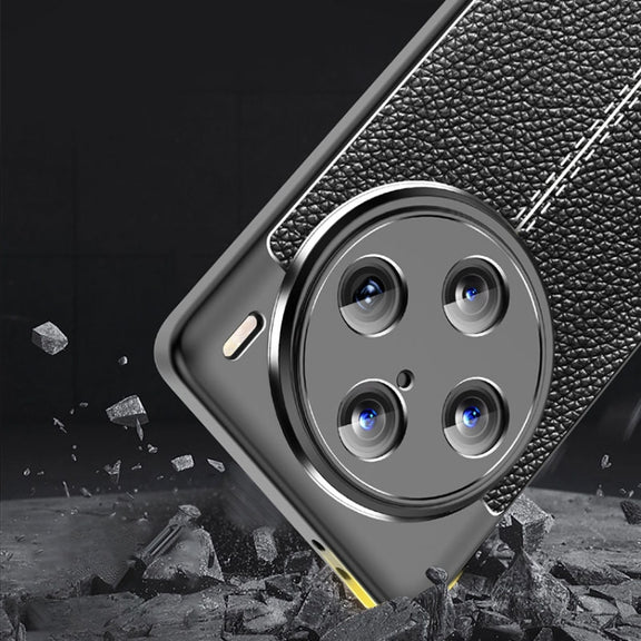 For vivo X100 Pro Litchi Texture Shockproof TPU Phone Case(Blue)