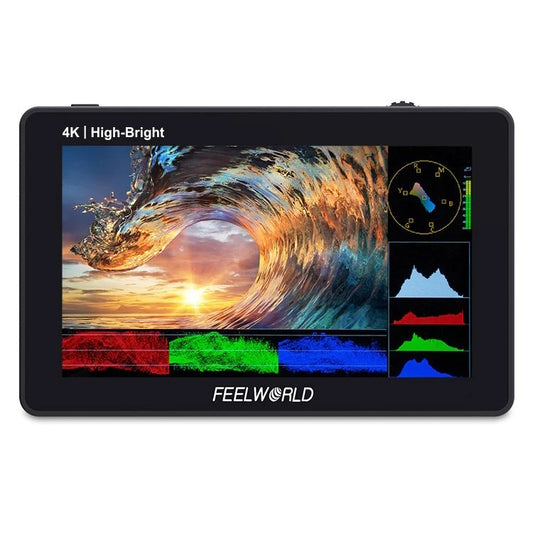 FEELWORLD F6 PLUSX 5.5 inch High Bright 1600nit Touch Screen DSLR Camera Field Monitor IPS FHD1920x1080 4K HDMI(Black) - free shipping - PMC Jewellery - Order now!
