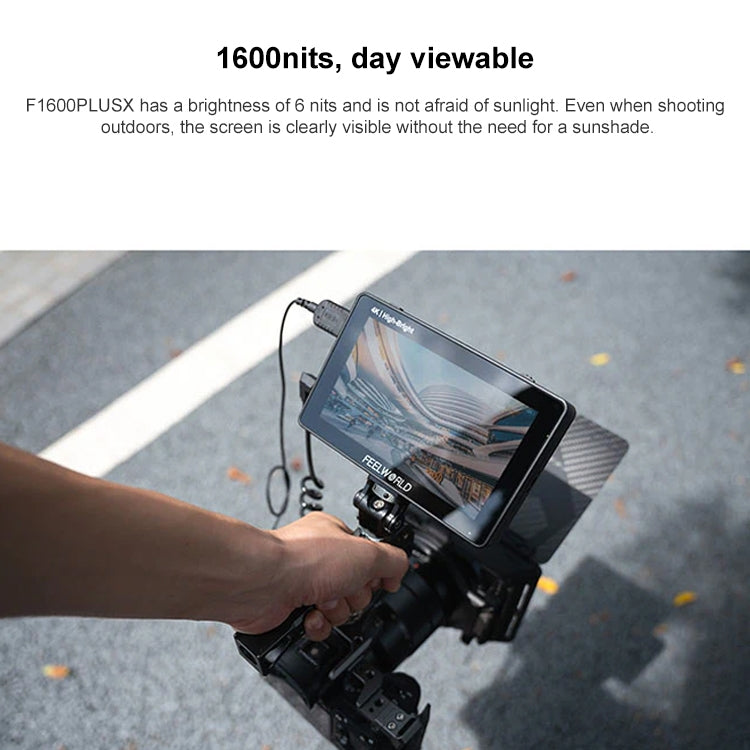 FEELWORLD F6 PLUSX 5.5 inch High Bright 1600nit Touch Screen DSLR Camera Field Monitor IPS FHD1920x1080 4K HDMI(Black) - free shipping - PMC Jewellery - Order now!