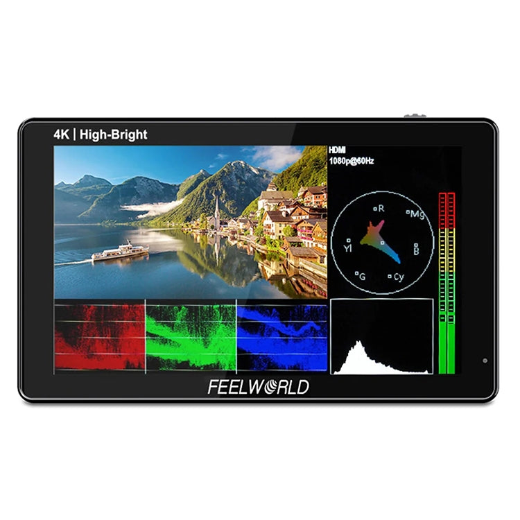FEELWORLD LUT5E 5.5 inch High Bright 1600nit Touch Screen DSLR Camera Field Monitor F970 External Power and Install Kit 4K HDMI 1920X1080 IPS Panel(Black) - free shipping - PMC TechLife - Order now!