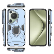 For Huawei Pura 70 Ultra Shockproof PC + TPU Holder Phone Case(Navy Blue)
