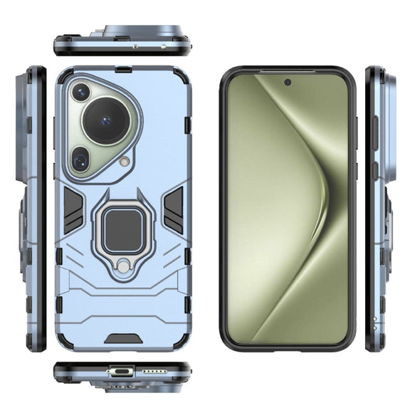 For Huawei Pura 70 Ultra Shockproof PC + TPU Holder Phone Case(Navy Blue)