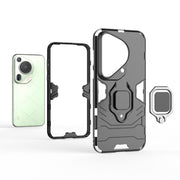 For Huawei Pura 70 Ultra Shockproof PC + TPU Holder Phone Case(Navy Blue)