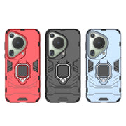 For Huawei Pura 70 Ultra Shockproof PC + TPU Holder Phone Case(Navy Blue)