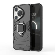 For Huawei Pura 70 Pro / Pura 70 Pro+ Shockproof PC + TPU Holder Phone Case(Black)