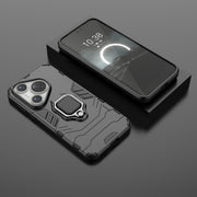 For Huawei Pura 70 Pro / Pura 70 Pro+ Shockproof PC + TPU Holder Phone Case(Black)