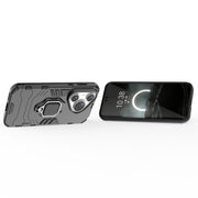 For Huawei Pura 70 Pro / Pura 70 Pro+ Shockproof PC + TPU Holder Phone Case(Black)
