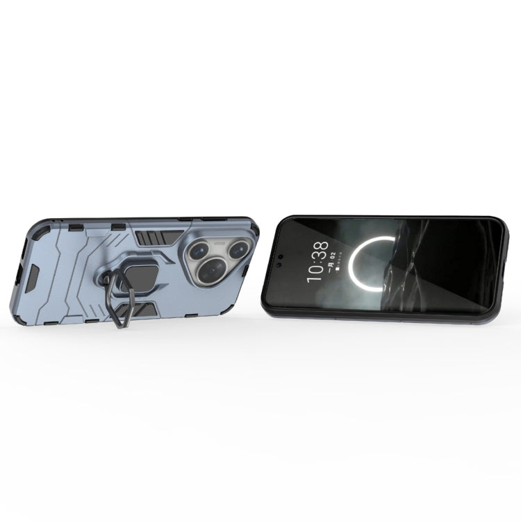 For Huawei Pura 70 Pro / Pura 70 Pro+ Shockproof PC + TPU Holder Phone Case(Navy Blue)
