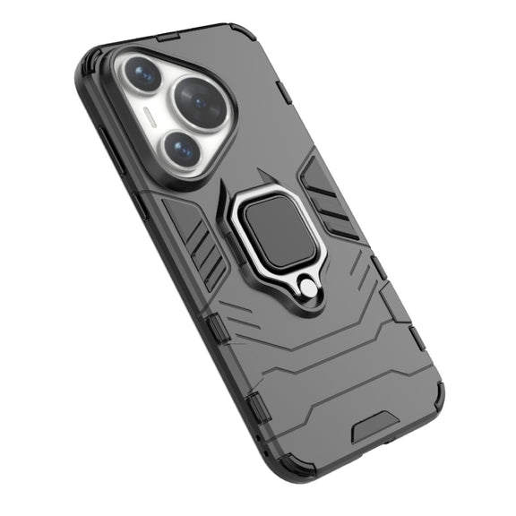 For Huawei Pura 70 Pro / Pura 70 Pro+ Shockproof PC + TPU Holder Phone Case(Navy Blue)
