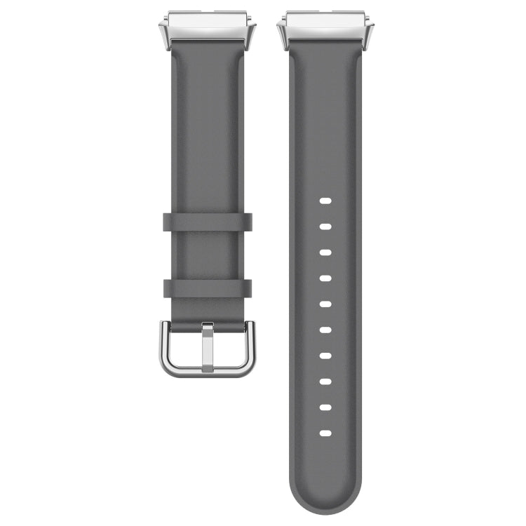 For Redmi Watch 3 Lite / Watch 3 Active Leather Replacement Watch Band(Grey) - Watch Bands by PMc TechLife | Online Shopping South Africa | PMc TechLife | Buy Now Pay Later Mobicred