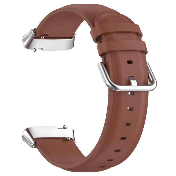 For Redmi Watch 3 Lite / Watch 3 Active Leather Replacement Watch Band(Brown) - Watch Bands by PMc TechLife | Online Shopping South Africa | PMc TechLife | Buy Now Pay Later Mobicred
