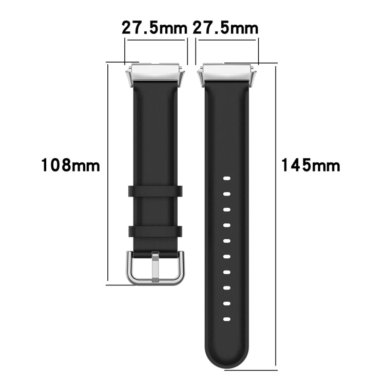 For Redmi Watch 3 Lite / Watch 3 Active Leather Replacement Watch Band(Navy Blue)