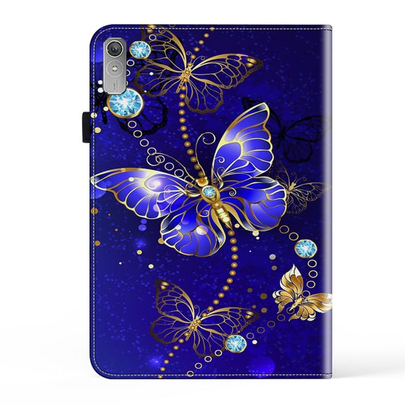 For Lenovo Xiaoxin Pad Pro 12.7 Crystal Texture Painted Leather Tablet Case(Diamond Butterflies)