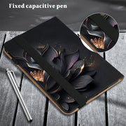 For Lenovo Tab M11 / Xiaoxin Pad 11 2024 Crystal Texture Painted Leather Tablet Case(Purple Lotus)
