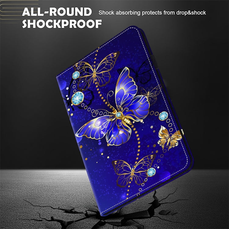 For Lenovo Tab M11 / Xiaoxin Pad 11 2024 Crystal Texture Painted Leather Tablet Case(Diamond Butterflies)