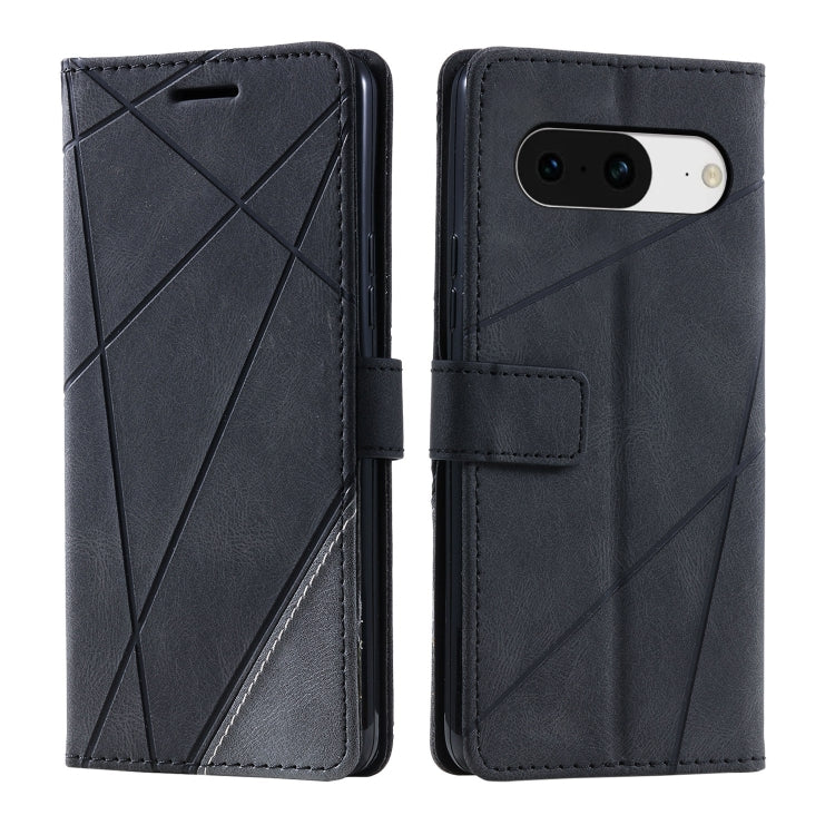 For Google Pixel 9 Skin Feel Splicing Leather Phone Case(Black) - Google Cases by PMC TechLife | Online Shopping South Africa | PMC TechLife | Buy Now Pay Later Mobicred