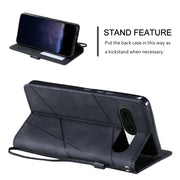 For Google Pixel 9 Skin Feel Splicing Leather Phone Case(Black)