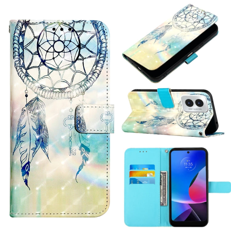 For Motorola Moto G Play 4G 2024 3D Painting Horizontal Flip Leather Phone Case(Dream Wind Chimes) - Motorola Cases by PMC Jewellery | Online Shopping South Africa | PMC Jewellery | Buy Now Pay Later Mobicred