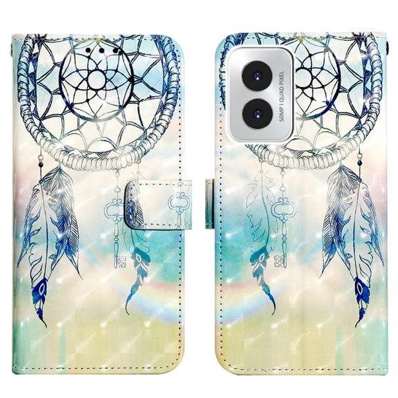 For Motorola Moto G Play 4G 2024 3D Painting Horizontal Flip Leather Phone Case(Dream Wind Chimes)