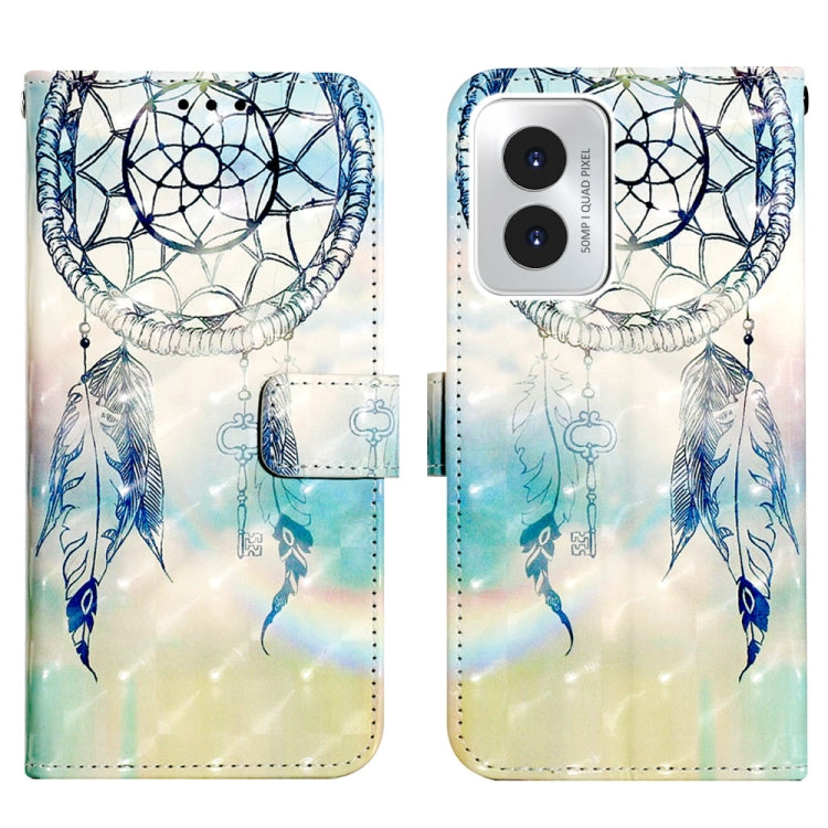 For Motorola Moto G Play 4G 2024 3D Painting Horizontal Flip Leather Phone Case(Dream Wind Chimes)