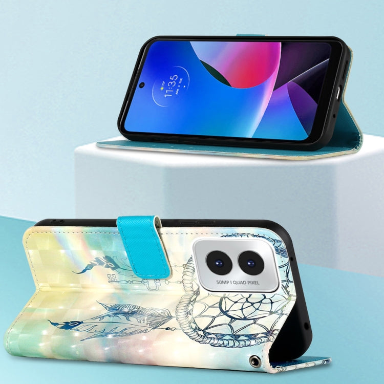 For Motorola Moto G Play 4G 2024 3D Painting Horizontal Flip Leather Phone Case(Dream Wind Chimes)